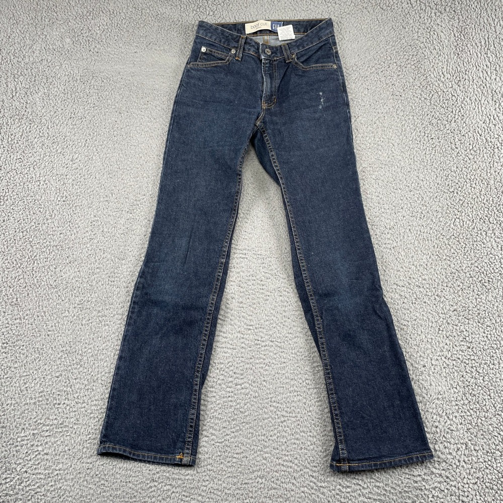 Gap Jeans Womens 0 Dark Blue Bootcut Regular Stretch Denim Casual Classic 17140